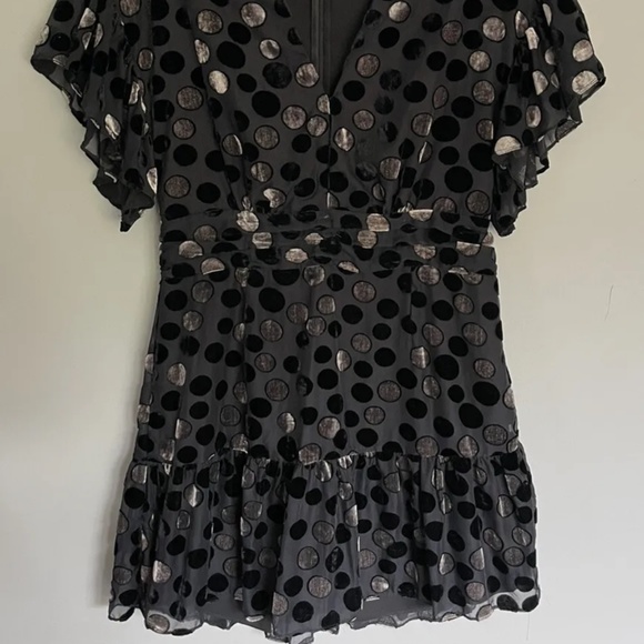 Mini Velvet M Dot V-neck Converts To Low Cut Deep Plunge Party Dress Holiday - Picture 2 of 13